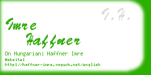 imre haffner business card